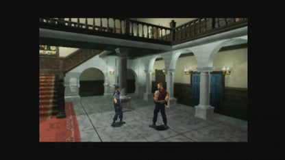 Resident Evil Directors Cut Greatest Hits PlayStation 1 game featuring classic survival horror gameplay, fixed camera angles, and the original Spencer Mansion experience gameplay
