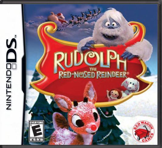 Rudolph the Red Nosed Reindeer Nintendo DS holiday family game Christmas adventure mini games story based gameplay kids friendly platformer festive winter themed casual gameplay touch screen stylus controls Nintendo DS software video game title cover art 