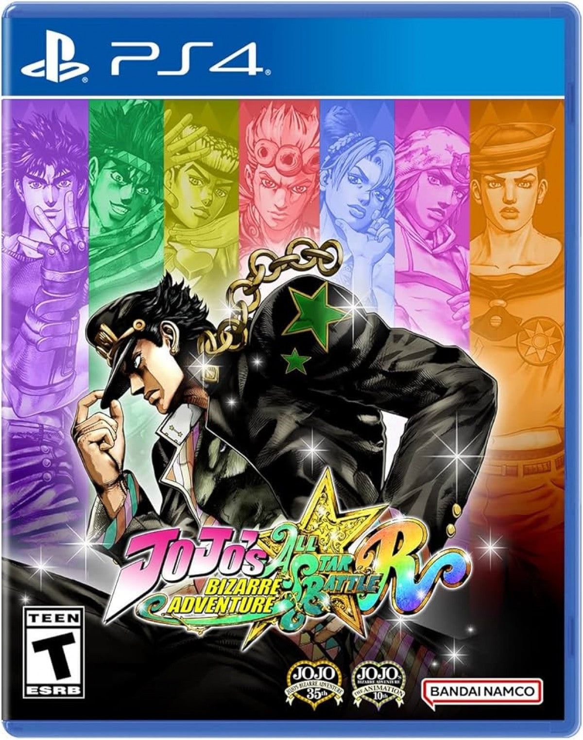 JoJo’s Bizarre Adventure: All-Star Battle R PS4 fighting video game cover art.