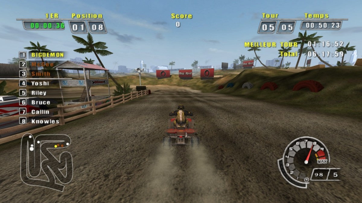 ATV Offroad Fury 3 PlayStation 2 PS2 video game, off-road racing action, ATV stunt and freestyle gameplay, multiplayer modes, console racing title gameplay