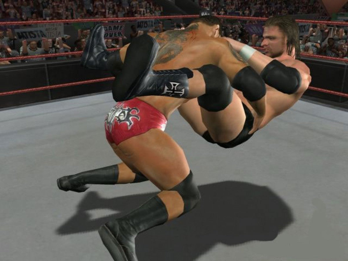 WWE Day of Reckoning 2 GameCube GC video game, professional wrestling, fighting simulation, multiplayer, sports entertainment, Nintendo GameCube title gameplay