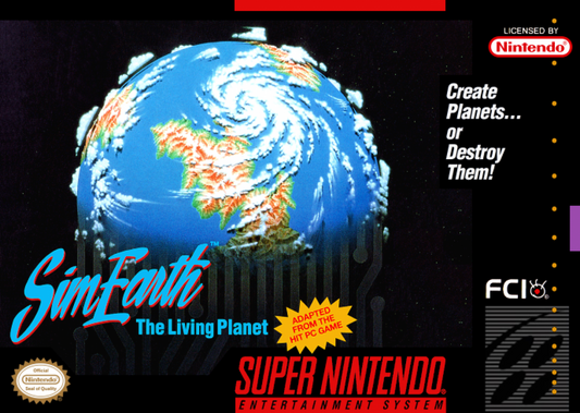 Sim Earth the Living Planet cover art for Super Nintendo Entertainment System (SNES) video game