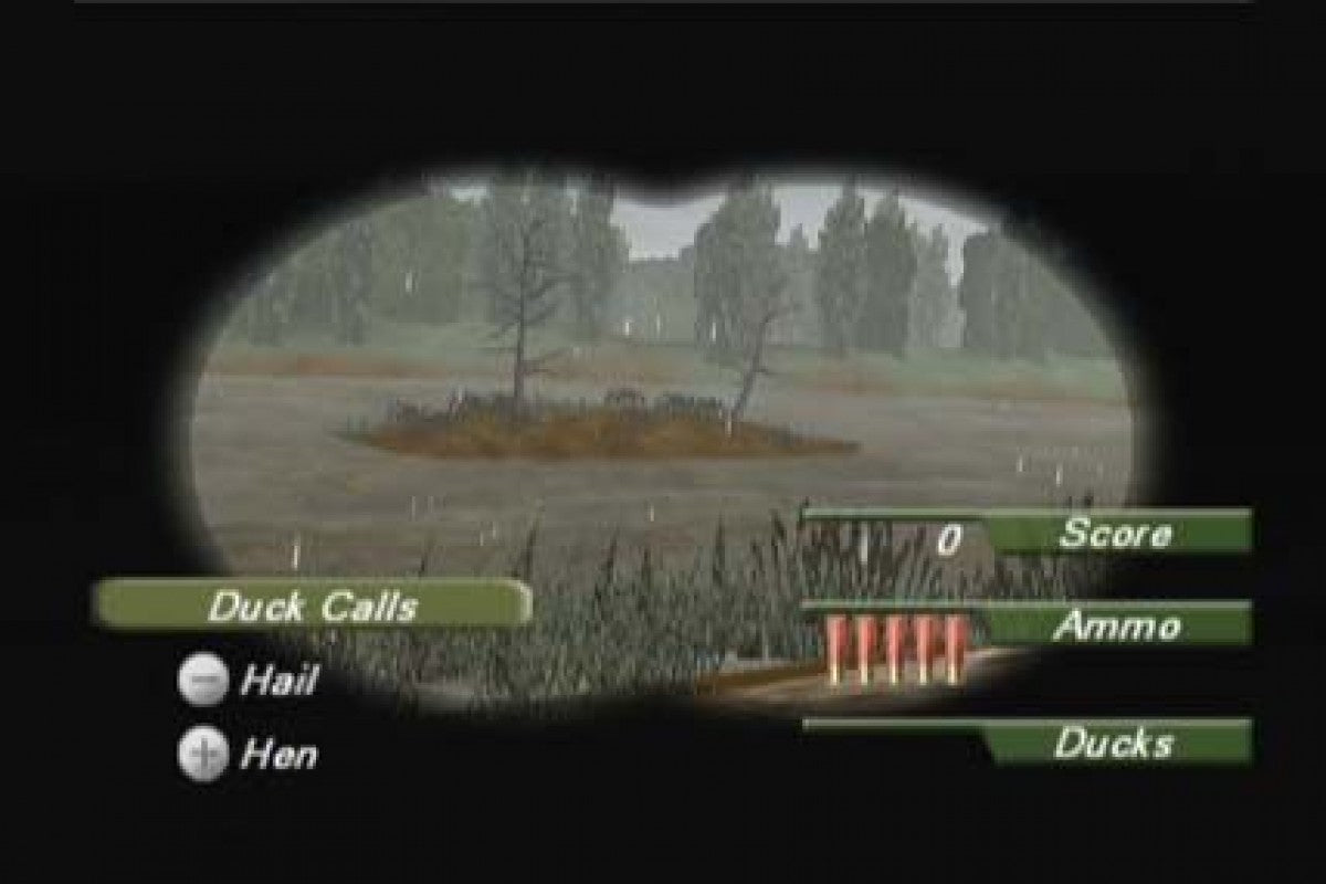 Ultimate Duck Hunting retro Nintendo Wii video game featuring hunting simulation gameplay, shooting challenges, outdoor sports action and classic Wii entertainment - gameplay