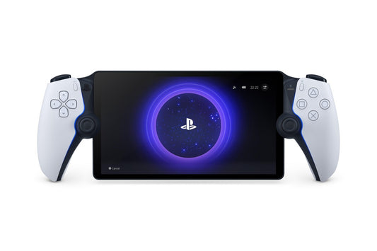 PlayStation Portal Remote Player in good condition for PS5 at Gamers INC, featuring an 8-inch Full HD screen and DualSense controller integration for seamless handheld gaming and remote play throughout your home front face