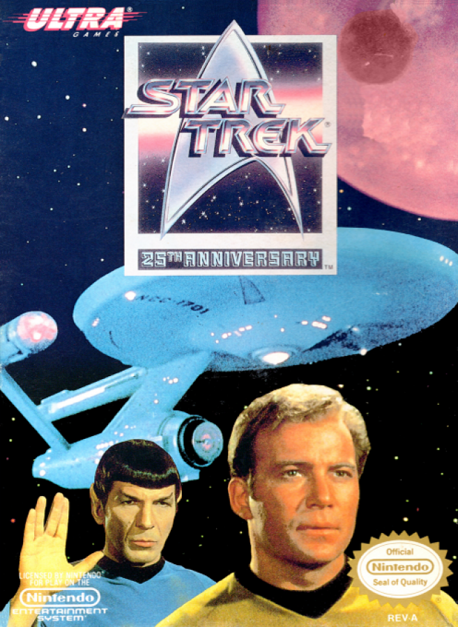Star Trek 25th Anniversary cover art for Nintendo Entertainment System NES retro video game