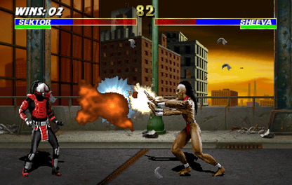Mortal Kombat 3 Super Nintendo Entertainment System SNES video game, fighting action, arcade-style combat, classic Mortal Kombat franchise title gameplay