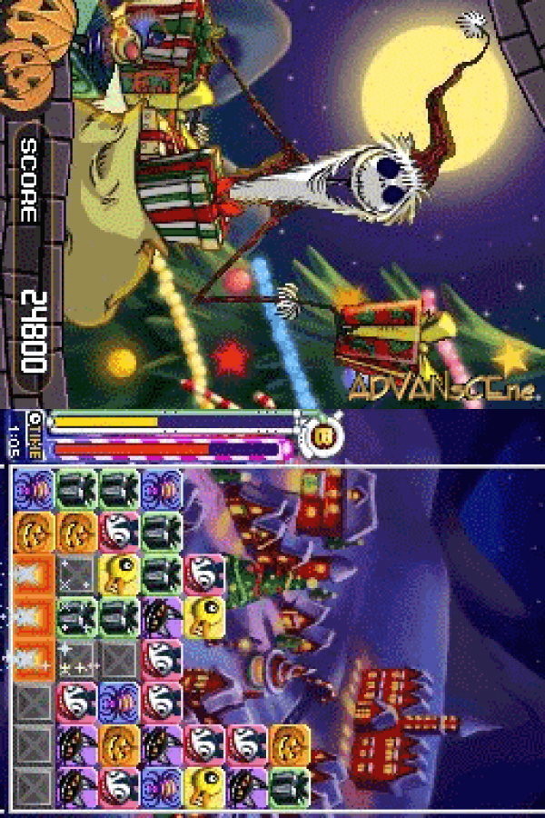 Meteos: Disney Magic gameplay for Nintendo DS (DS) puzzle matching video game