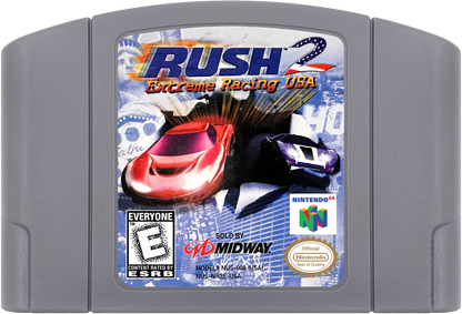 Rush 2: Extreme Racing USA cartridge for Nintendo 64 (N64) video game