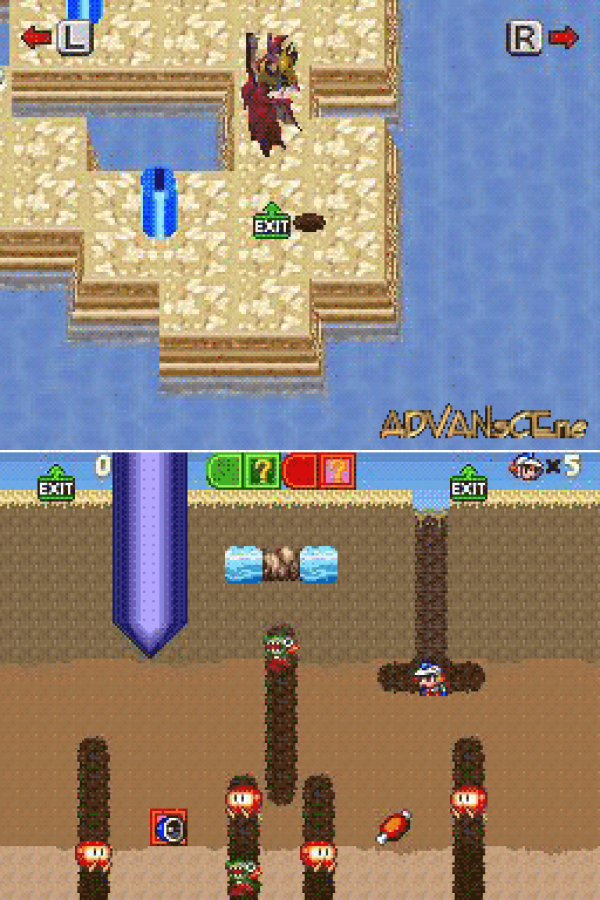 Dig Dug: Digging Strike gameplay for Nintendo DS (DS) arcade action puzzle video game