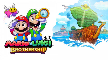 Mario and Luigi Brothership titlepage for Nintendo Switch RPG video game