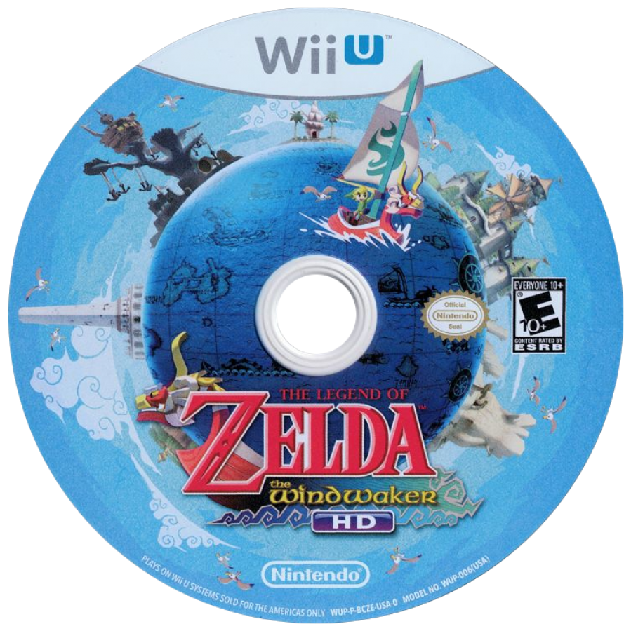 The Legend of Zelda Wind Waker HD [Nintendo Selects] disc cover art for video game