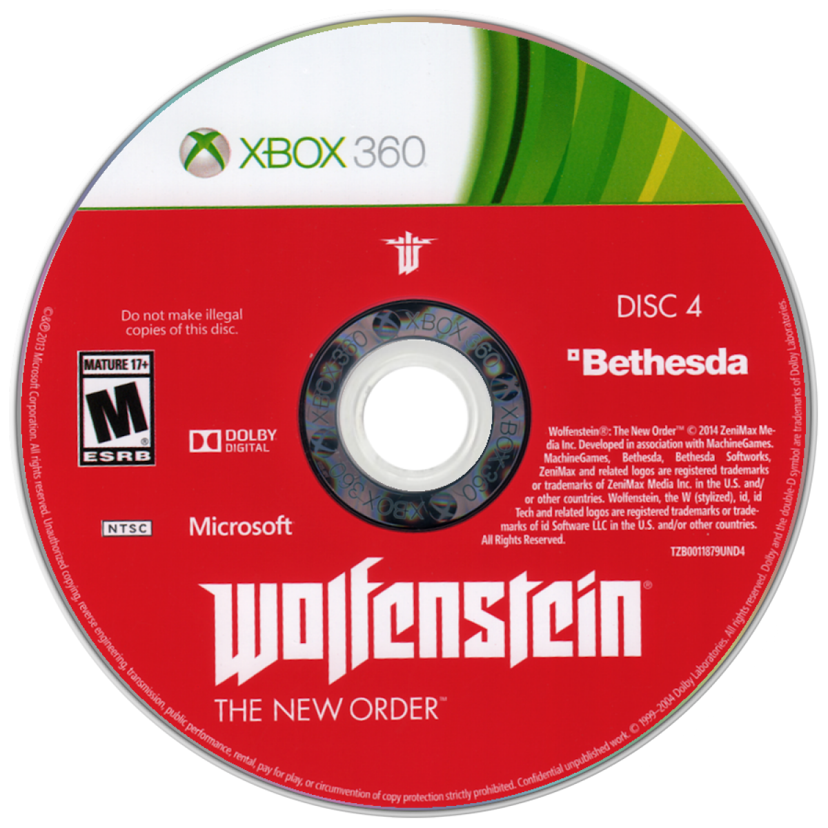 Retro Wolfenstein The New Order Xbox 360 inspired design featuring alternate history first person shooter aesthetic vintage HD era resistance warfare Nazi occupied dystopia intense gunplay cinematic action stealth shooter atmosphere nostalgic Bethesda FPS presentation disc 4 