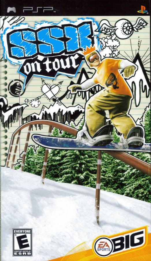 SSX On Tour cover art for PlayStation Portable (PSP) snowboarding sports game