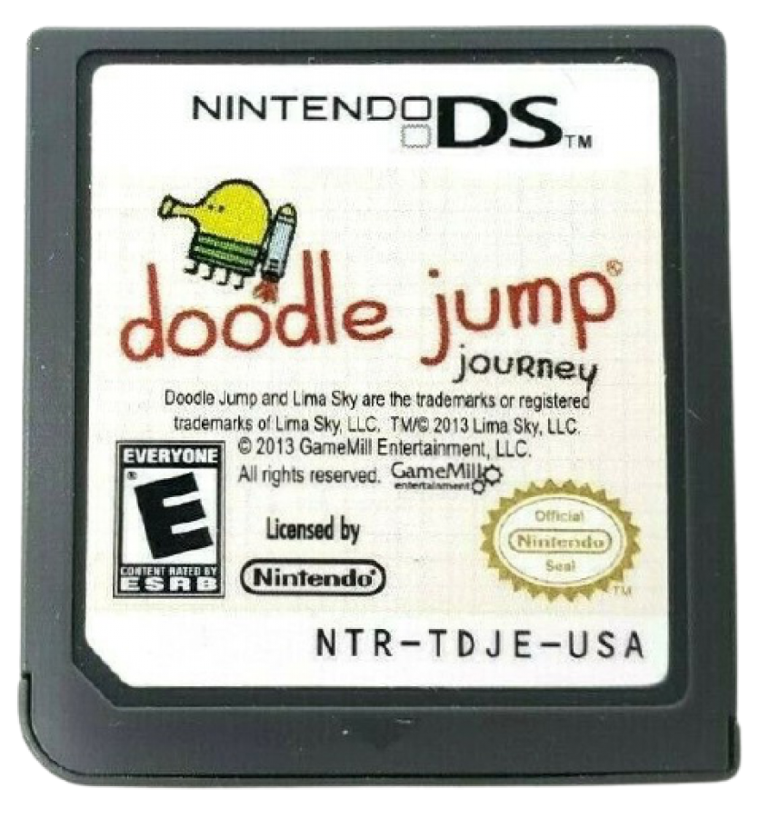 Doodle Jump Journey cartridge for Nintendo DS (DS) arcade platforming video game