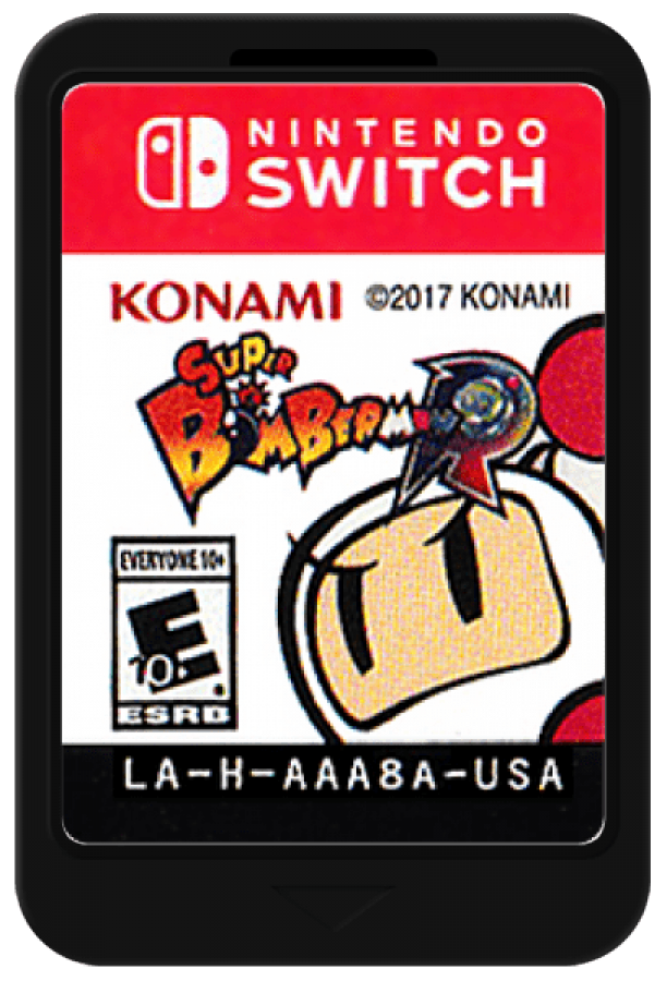 Super Bomberman R cartridge art for Nintendo Switch (NS) video game