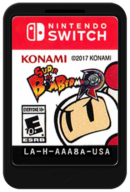 Super Bomberman R cartridge art for Nintendo Switch (NS) video game