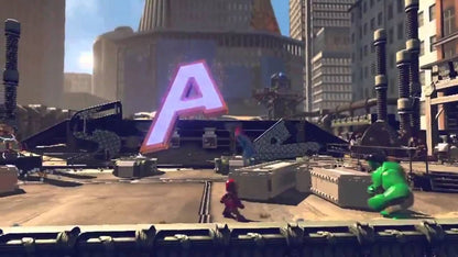 LEGO Marvel Collection Xbox One video game, action adventure bundle, LEGO superhero gameplay, cooperative multiplayer, console title lego marvel avengers gameplay screenshot