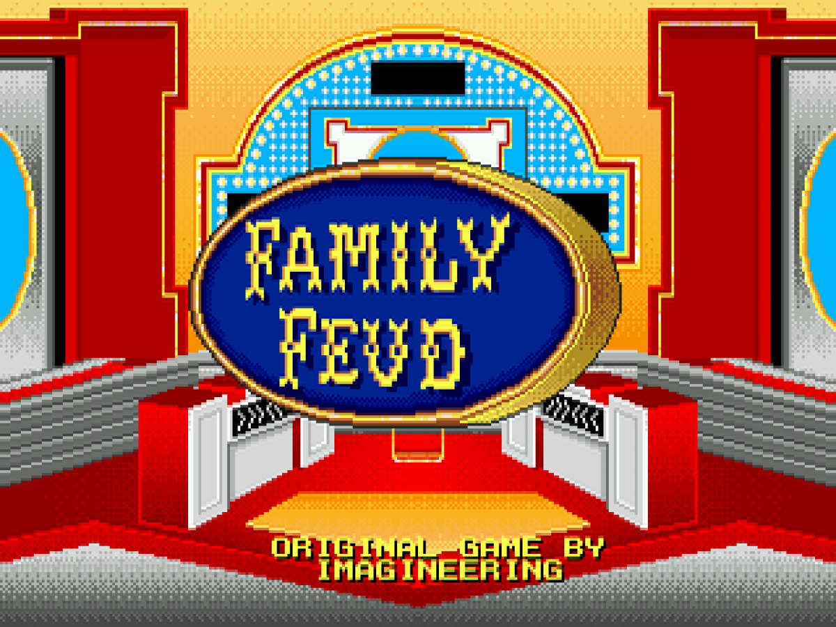 Family Feud title screen for Sega Genesis (GEN) video game