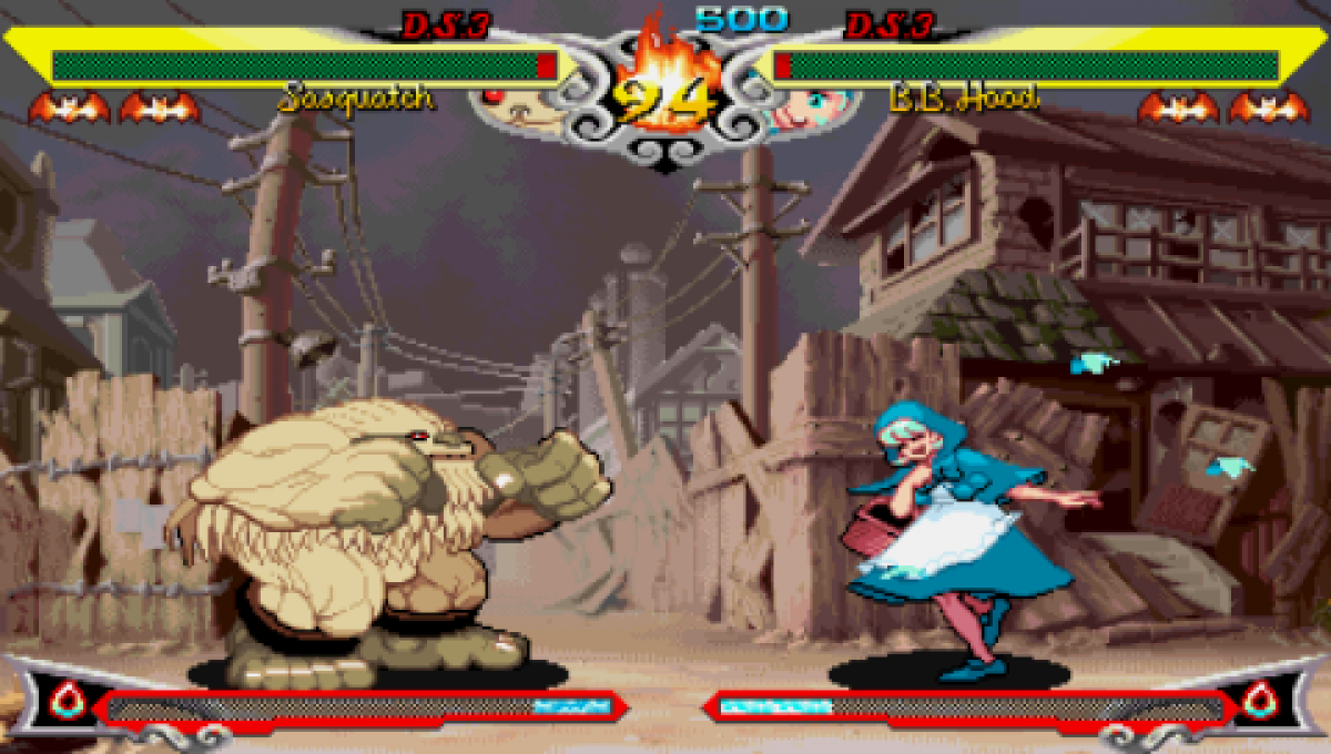 Darkstalkers Chronicle: The Chaos Tower retro PSP video game Darkstalkers Chronicle The Chaos Tower fighting game arcade style combat classic Capcom fighter anime horror themed multiplayer handheld release gameplay 