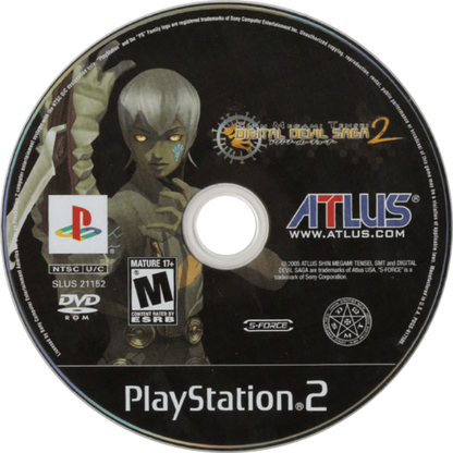 Shin Megami Tensei Digital Devil Saga 2 PlayStation 2 PS2 for role playing video game fans featuring turn based combat demon transformation abilities strategic character progression deep sci fi fantasy storytelling challenging dungeon crawling atmospheric world exploration iconic Atlus JRPG adventure collectible gaming appeal disc