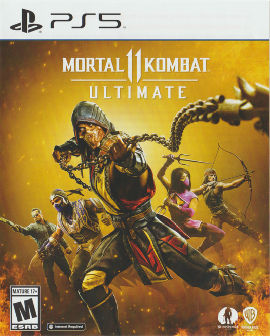 Mortal Kombat 11 Ultimate PS5 fighting video game cover art.