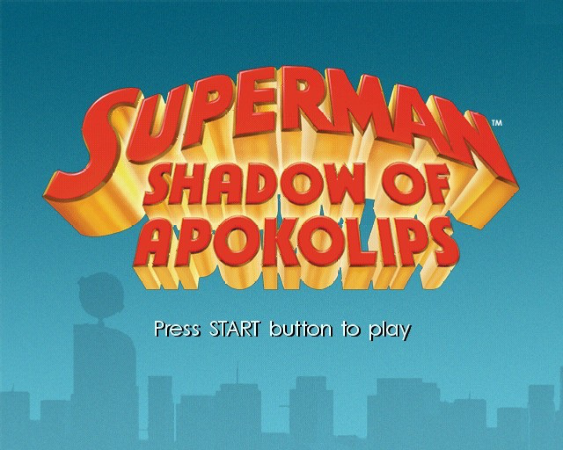 Superman Shadow of Apokolips PS2 PlayStation 2 superhero action adventure game title screen