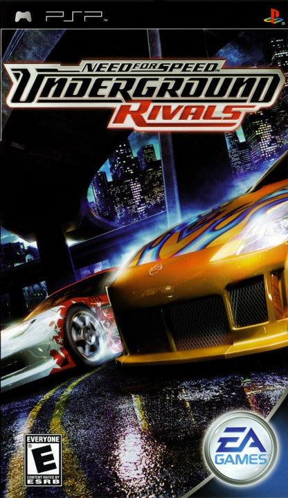 Need for Speed: Underground Rivals cover art for PlayStation Portable (PSP) racing game