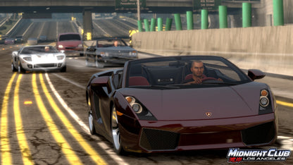Midnight Club Los Angeles Xbox 360 street racing game open world driving Rockstar Games urban racing customizable cars motorcycles high speed arcade racing city streets multiplayer racing Xbox 360 software video game title gameplay