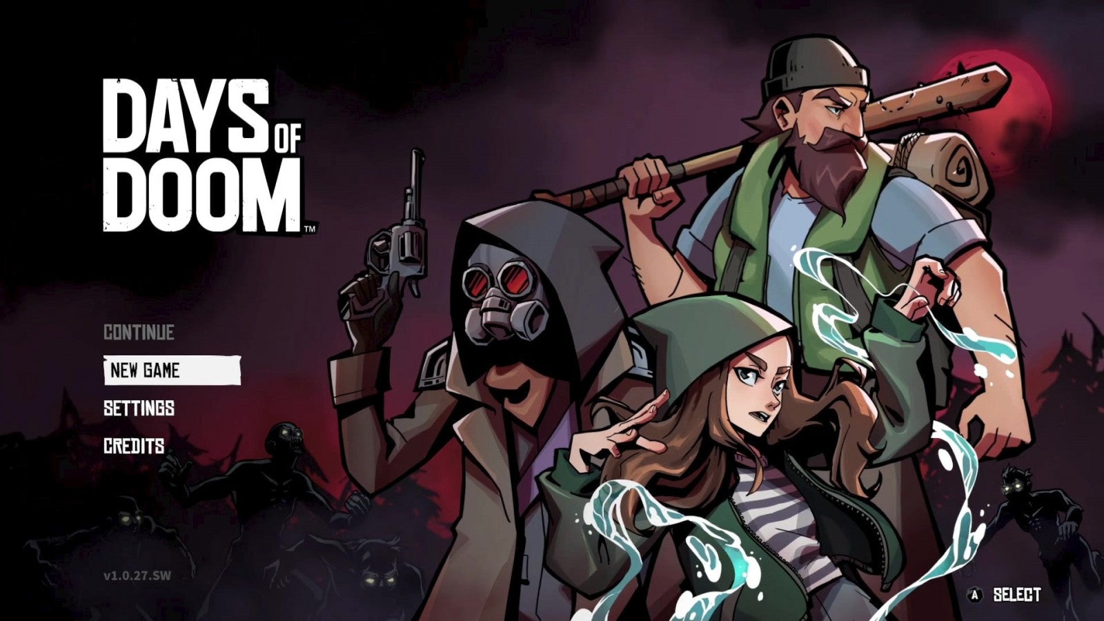 Days of Doom Nintendo Switch (NS)  for post-apocalyptic survival action. 