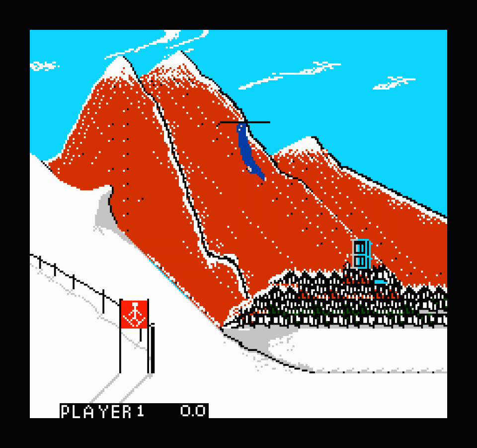 Winter Games cartridge for the Nintendo Entertainment System featuring 8 bit winter sports action including skiing skating bobsledding and snowboarding events with single and multiplayer competition gameplay 