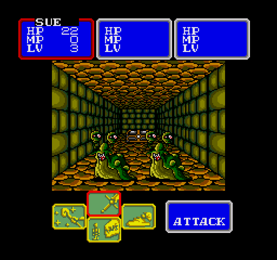 Shining in the Darkness Sega Genesis retro video game dungeon crawler RPG gameplay (1991)
