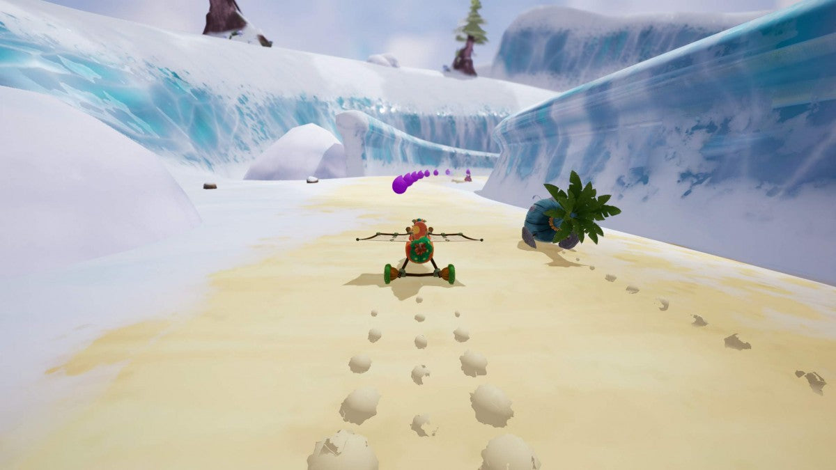 Gigantosaurus The Game PlayStation 4 PS4 family adventure video game dino buddies Rocky Tiny Mazu and Bill prehistoric world exploration solving puzzles kart racing saving Giganto from extinction cooperative multiplayer up to four players based on the Disney Junior animated series gameplay screenshot
