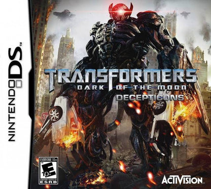 Transformers: Dark of the Moon Decepticons cover art for Nintendo DS (DS) action adventure video game