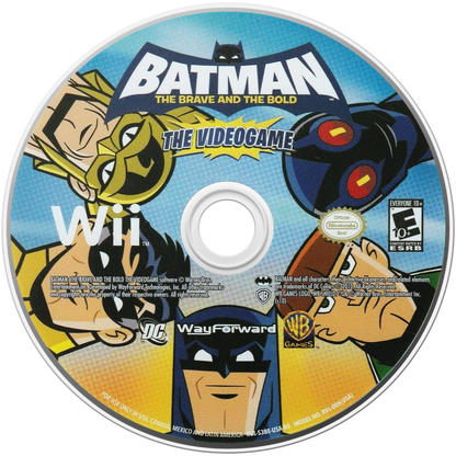 Batman: The Brave and the Bold disc art for Nintendo Wii (Wii) video game