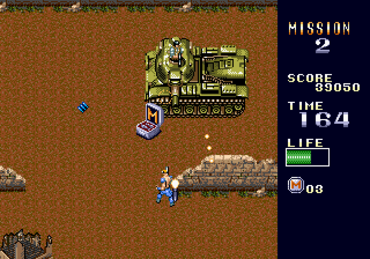 Mercs Sega Genesis retro video game run and gun shooter gameplay (1991)