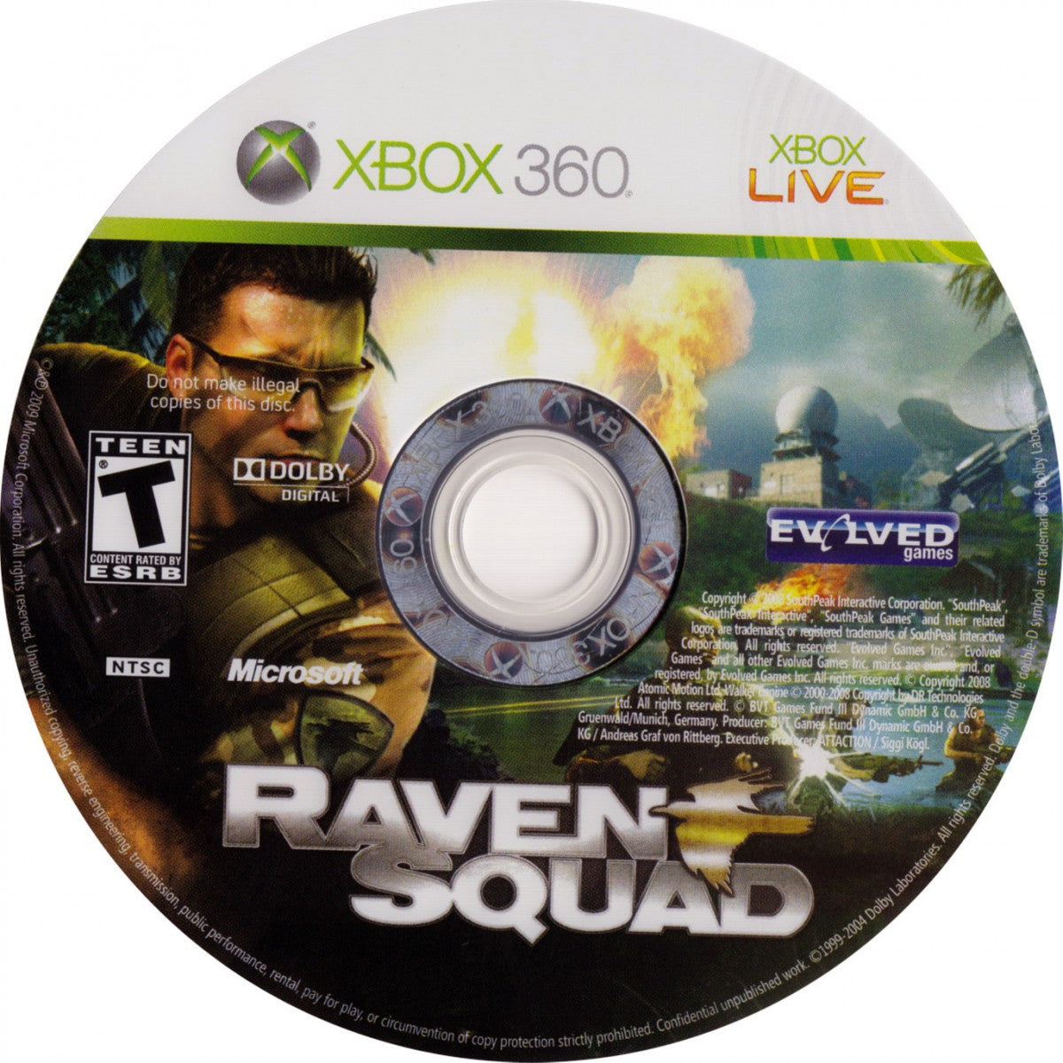 Raven Squad Operation Hidden Dagger Xbox 360 tactical shooter military FPS cooperative campaign strategy based combat console video game authentic Microsoft Xbox 360 disc retro gaming collectible title disc
