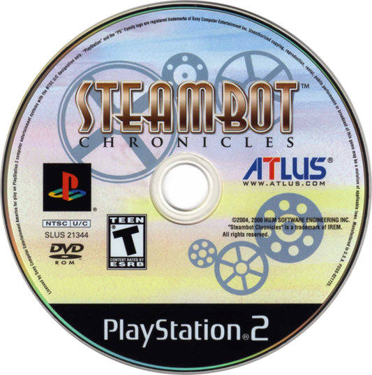 Steambot Chronicles PS2 Sony PlayStation 2 action adventure RPG sandbox gameplay mech combat trotmobile customization open world exploration music rhythm elements story driven Irem unique gameplay PlayStation 2 software video game title disc