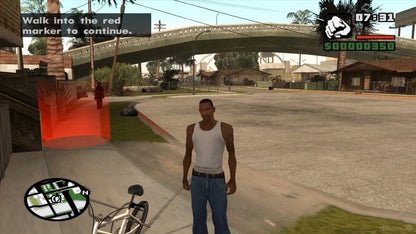 Grand Theft Auto San Andreas Microsoft Xbox Original Xbox video game featuring open world action adventure gameplay Los Santos San Fierro Las Venturas exploration driving missions combat character customization and crime themed story retro video game collection collectible gaming appeal gameplay