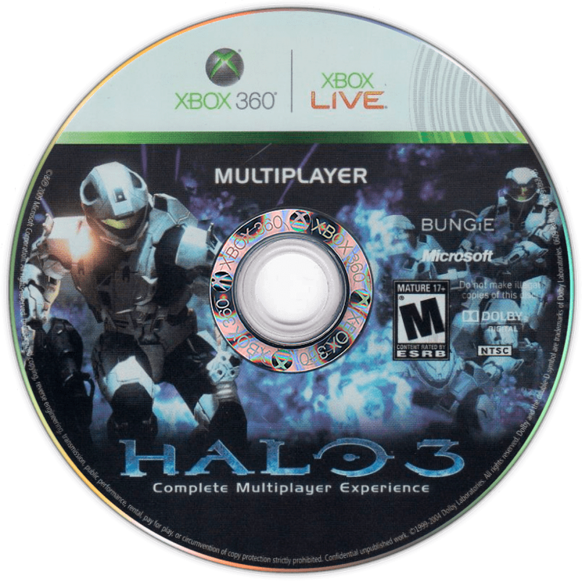 Halo 3: ODST disc for Xbox 360 (X360) sci-fi first-person shooter video game