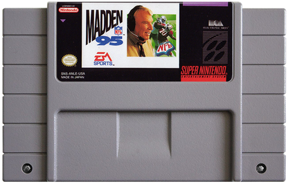 Madden NFL '95 cartridge for Super Nintendo Entertainment System (SNES) retro video game