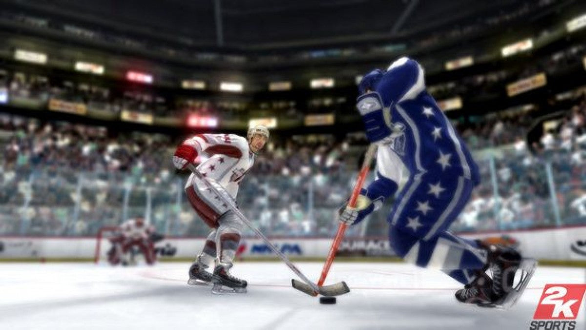 NHL 2K8 retro PlayStation 3 video game featuring realistic hockey gameplay, NHL sports simulation, multiplayer competition and classic PS3 entertainment - gameplay