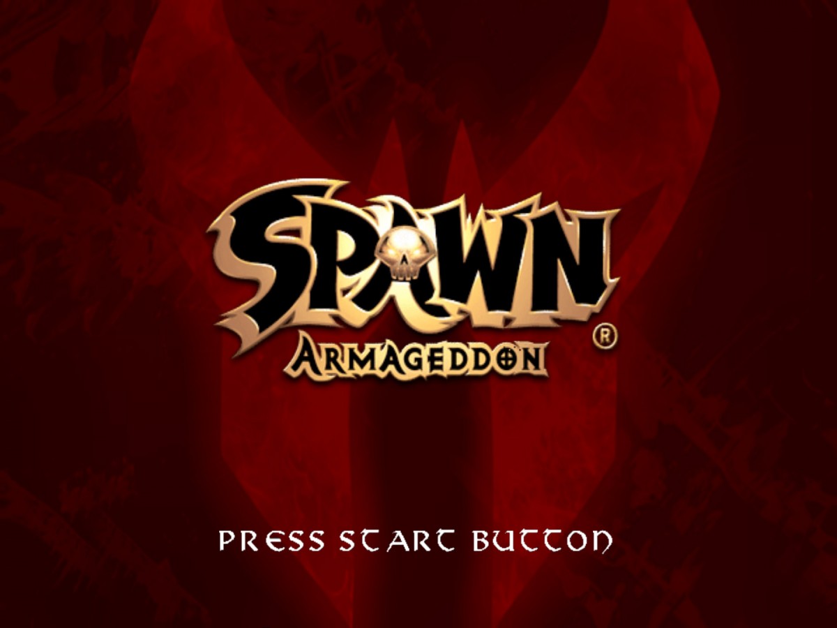 Spawn Armageddon PS2 PlayStation 2 action hack and slash game retro video game title page