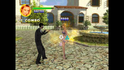 V.I.P. for PlayStation 1 action adventure game based on the Pamela Anderson TV series featuring shooting missions stealth gameplay and spy themed story gameplay  