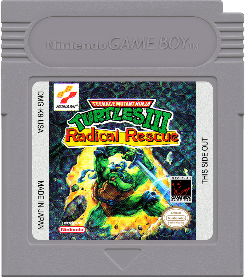 Teenage Mutant Ninja Turtles III: Radical Rescue Game Boy action platformer video game cartridge
