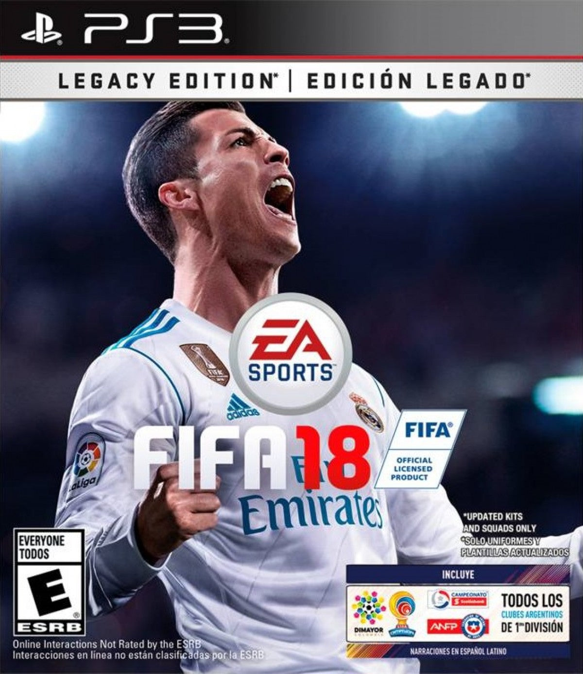 FIFA 18 cover art for PlayStation 3 (PS3) video game