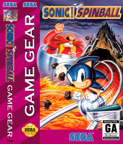 Sonic The HedgeHog: Spinball cover art for Sega Game Gear (GG) video game
