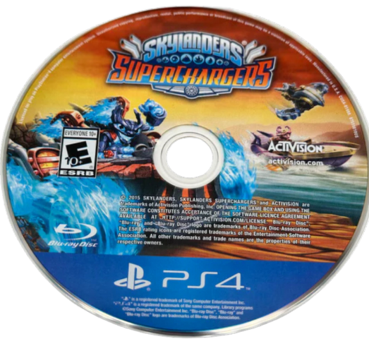 Skylanders SuperChargers – PlayStation 4 (PS4) video game disc, action-adventure title