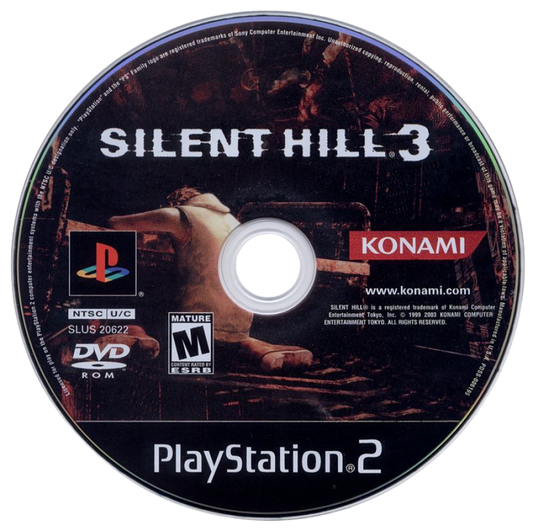 Silent Hill 3 – PlayStation 2 (PS2) video game disc, survival horror game.