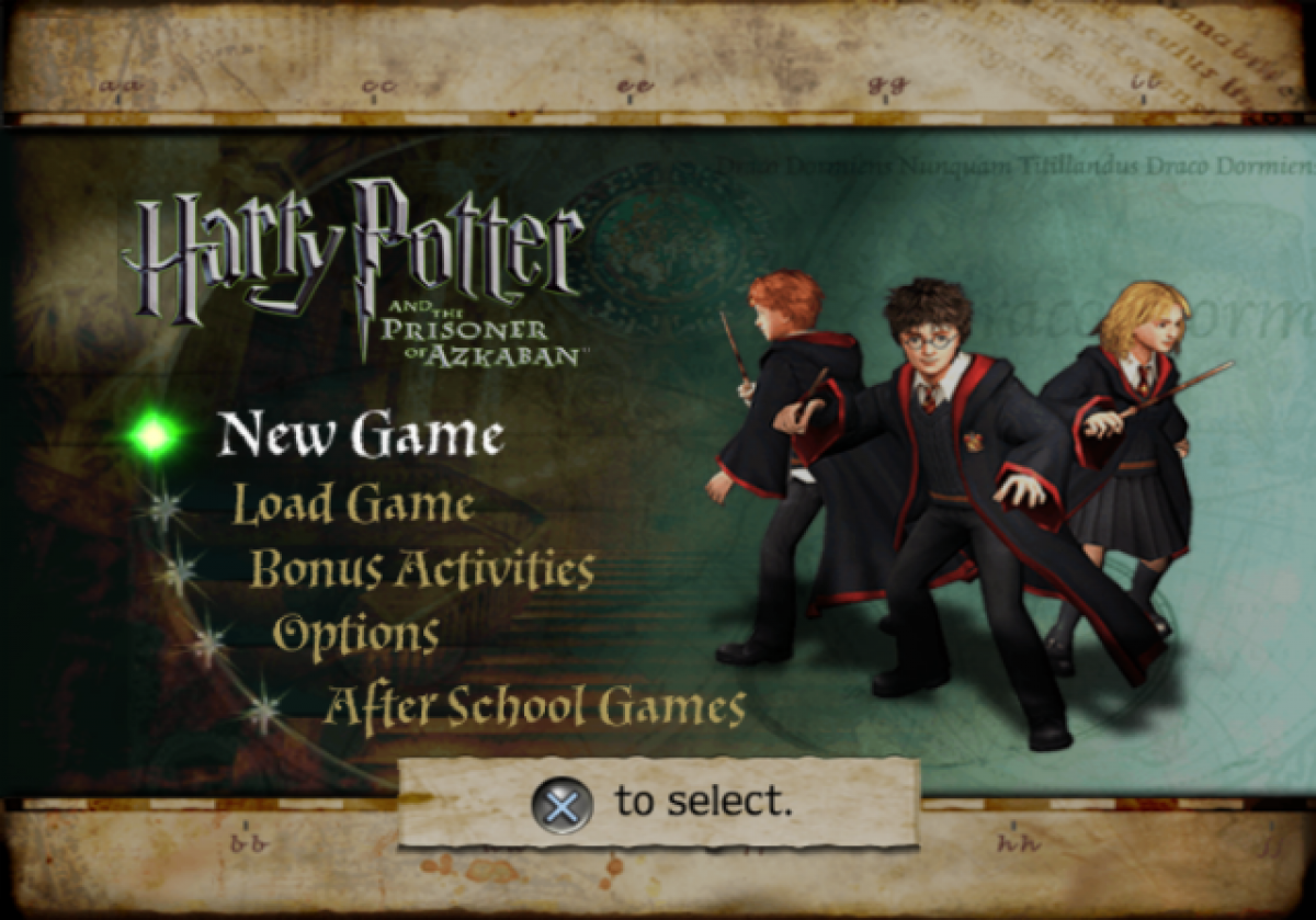 Harry Potter and the Prisoner of Azkaban PS2 PlayStation 2 action adventure game retro video game title screen Greatest Hits edition