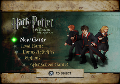 Harry Potter and the Prisoner of Azkaban PS2 PlayStation 2 action adventure game retro video game title screen Greatest Hits edition